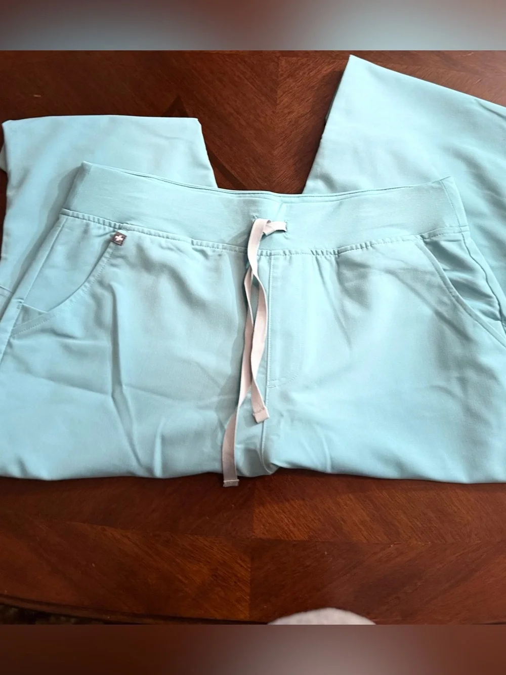Figs Zamora Women’s Teal Jogger Scrubs with Utility Pocket - Picture 15 of 15